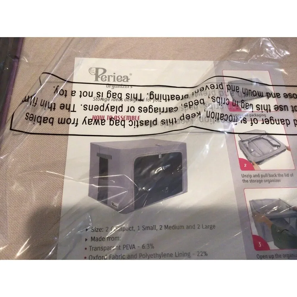 Periea 7 piece assorted collapsible storage set in purple (NIB)